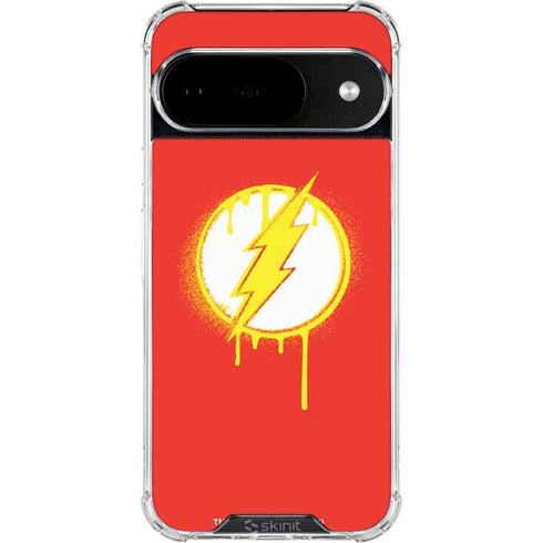 DC Comics The Flash Emblem Drip Google Pixel 10 Clear Case